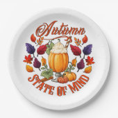 Herfstgemoedstoestand Papieren Bordje (Voorkant)