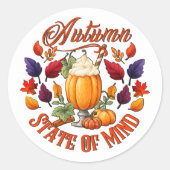 Herfstgemoedstoestand Ronde Sticker (Voorkant)