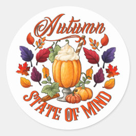 Herfstgemoedstoestand Ronde Sticker