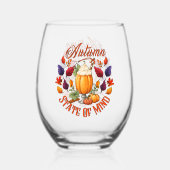 Herfstgemoedstoestand Wijnglas Zonder Voet (Achterkant)