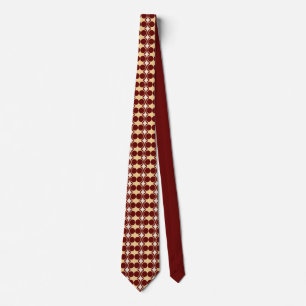Herfstgeometrie: Crimson Canopy Stropdas