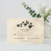 herfstgevoel florale RSVP Response Kaart (Staand voorkant)