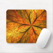 Herfstgevoel, moderne abstracte fractale bloem muismat (Met muis)