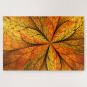 Herfstgevoel, moderne Abstracte fractale ventilato Legpuzzel (Horizontaal)