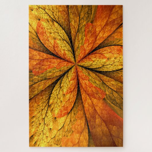 Herfstgevoel, moderne Abstracte fractale ventilato Legpuzzel (Verticaal)