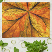 Herfstgevoel, moderne Abstracte fractale ventilato Theedoek (Gevouwen)