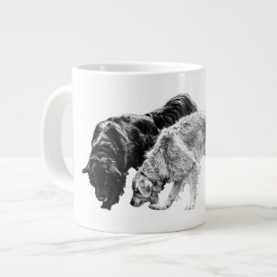 Herfstgezellen in de schaduw grote koffiekop