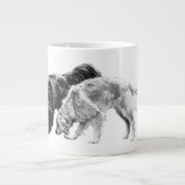 Herfstgezellen in de schaduw grote koffiekop (Voorkant)