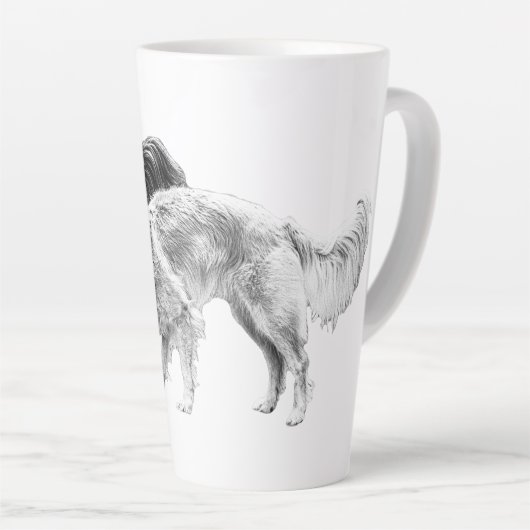 Herfstgezellen in de schaduw latte mok (Rechterhoek)