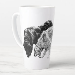 Herfstgezellen in de schaduw latte mok