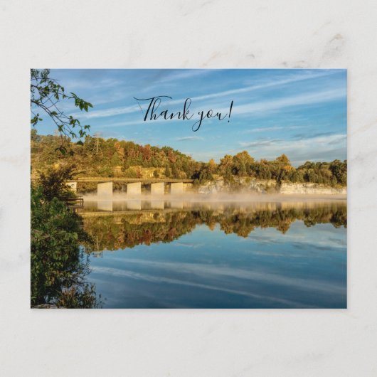 Herfstglans Lake Springfield Dank U Briefkaart (Voorkant)