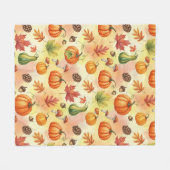 Herfstgloed Fleece Deken (Voorkant (Horizontaal))