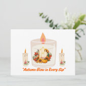 Herfstgloed in elk slokje kaart (Staand voorkant)