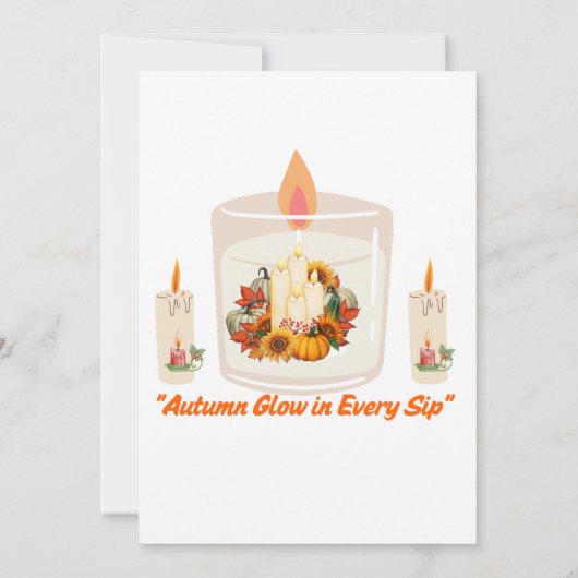 Herfstgloed in elk slokje kaart (Achterkant)