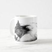 Herfstgloed, rustende Corgi Sketch Koffiemok (Voorkant links)