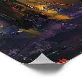 Herfstgloed Textured Oil Painting Art Print (Hoek)