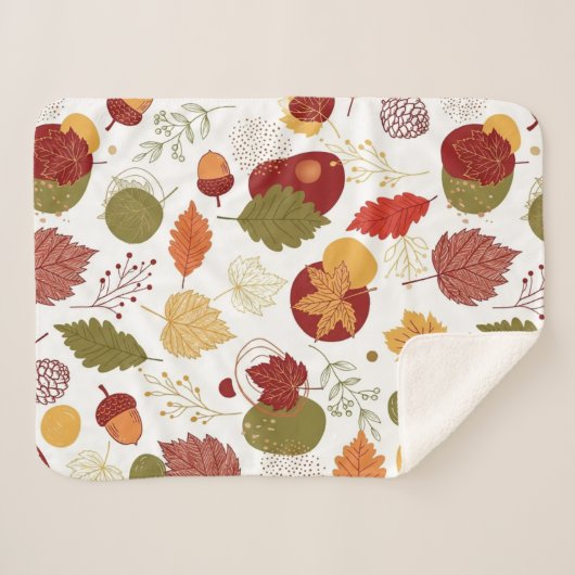 Herfstgloed, Zachte Traagheid Sherpa Deken (Voorkant (horizontaal))