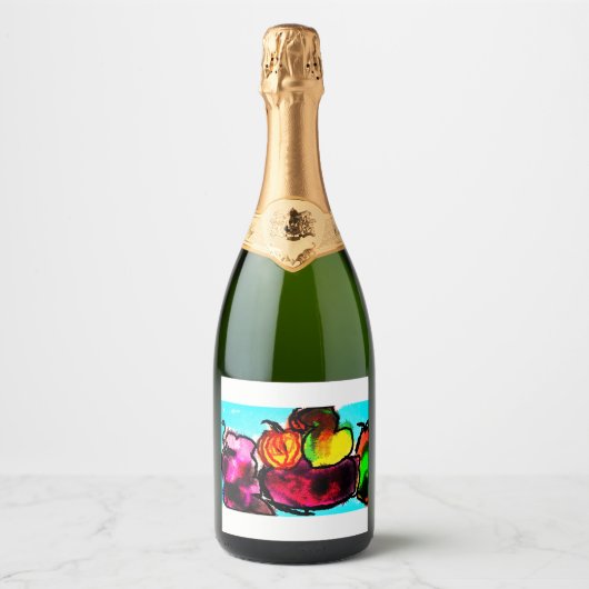 Herfstgloeiliefde Sparkling Wijnetiket (Voorkant)