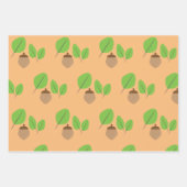 Herfstgroen Blad Herfsttijd  Inpakpapier Vel (Voorkant)
