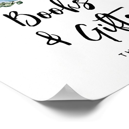 Herfstgroen blauwe pompoen boeken en cadeaus bord poster (Hoek)