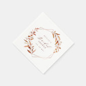 Herfstgroen Geometrische Rustieke Bruiloftsshower Servet (Hoek)