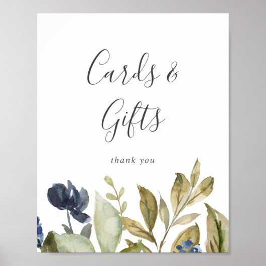 Herfstgroen Kaarten en Cadeaus Bord Poster (Voorkant)