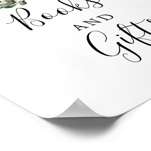 Herfstgroen Witte Pompoen Boeken en Cadeaus Bord Poster (Hoek)