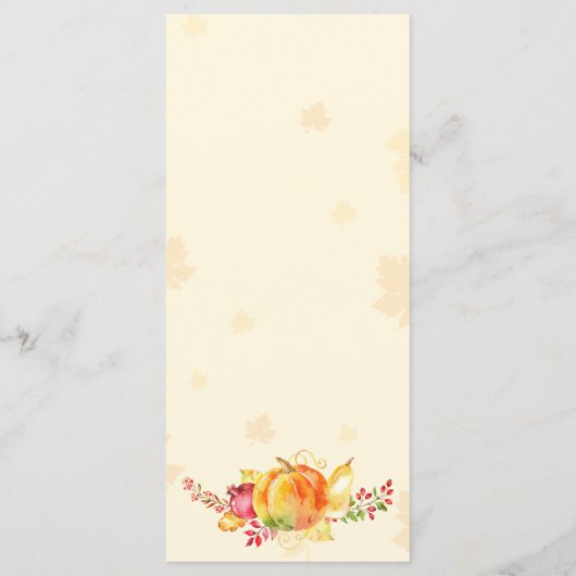 Herfstgroenten & Fruit Thanksgiving Flat Menu (Achterkant)