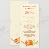 Herfstgroenten & Fruit Thanksgiving Flat Menu (Voorkant / Achterkant)