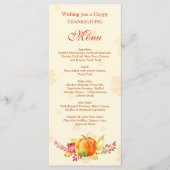 Herfstgroenten & Fruit Thanksgiving Flat Menu (Voorkant)