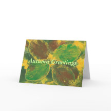 Herfstgroeten, Berkenbladeren, wenskaarten