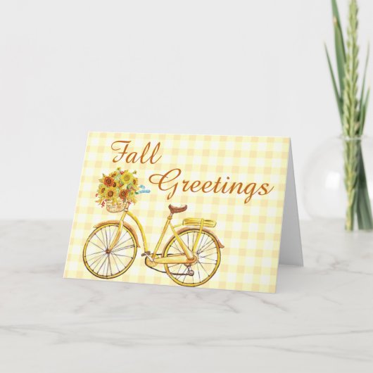 Herfstgroeten fiets kaart (Voorkant)