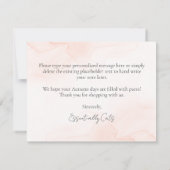 Herfstgroeten, Kat voor de deur, Pompoenen Kaart (Achterkant)