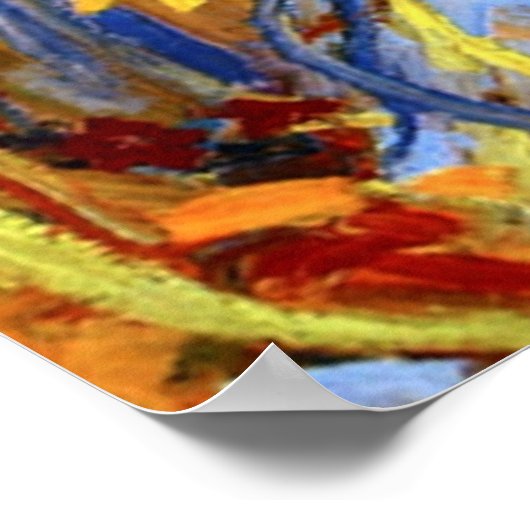 Herfstguirlande, Kleurrijk Schilderij, Poster (Hoek)