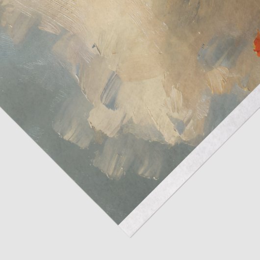 Herfsthaan met pompoenen Decoupage Tissuepapier (Detail)