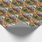 Herfsthamster in een walnootschelp cadeaupapier (Hoek)