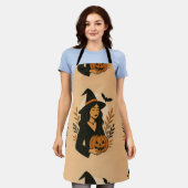 Herfstheks met pompoen |  Halloween Schort (Gedragen)