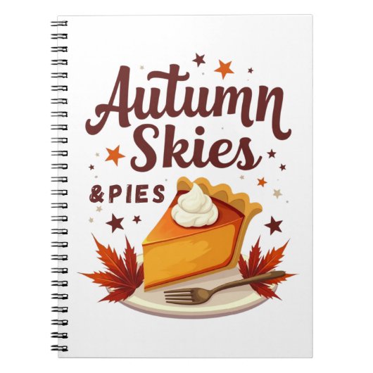 Herfsthemel en Pompoentaarten Herfst Notitieboek (Voorkant)
