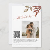 Herfstherfst laat alles achter in één QR-code brui Kaart (Achterkant)