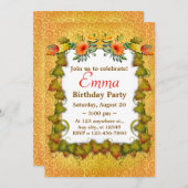 Herfstherfst laat Schattigee moderne verjaardag ac Kaart (Voorkant / Achterkant)