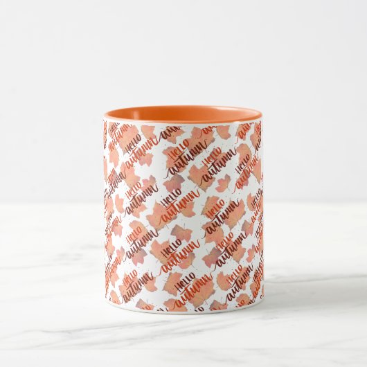 Herfstherfst laat tweekleurige koffie-Mok Mok (Midden)