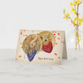 Herfstherfst petten herdenking kaart (Gele Bloem)