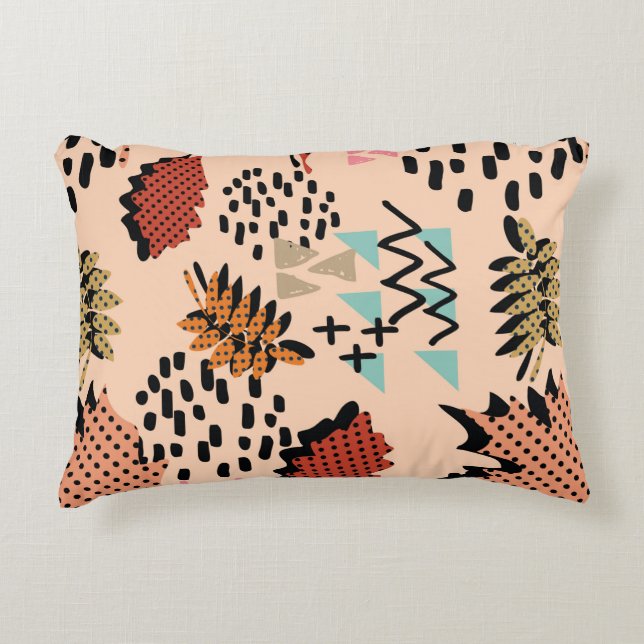 Herfstherfstblad van herfst en bladeren met geomet accent kussen (Voorkant)