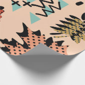 Herfstherfstblad van herfst en bladeren met geomet cadeaupapier (Hoek)