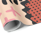 Herfstherfstblad van herfst en bladeren met geomet cadeaupapier (Rol Hoek)