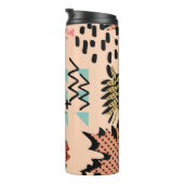 Herfstherfstblad van herfst en bladeren met geomet thermosbeker (Geroteerd rechts)