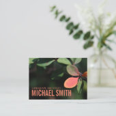 Herfstherfstval laat rode groene Natuur olievlekke Visitekaartje (Staand voorkant)