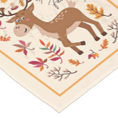 Herfsthert met aangepaste tekst bedekken korte tafelloper (Hoek)