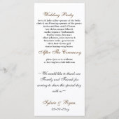 Herfsthuwelijksprogramma Programmakaart (Achterkant)