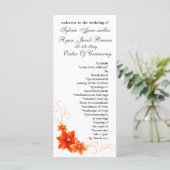 Herfsthuwelijksprogramma Programmakaart (Staand voorkant)